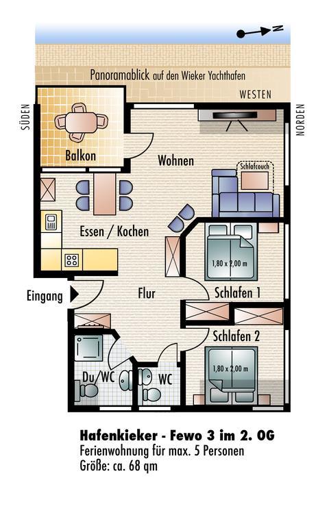 Ferienwohnung Wiek Im Hafenkieker Wiek auf Ruegen Quarto foto
